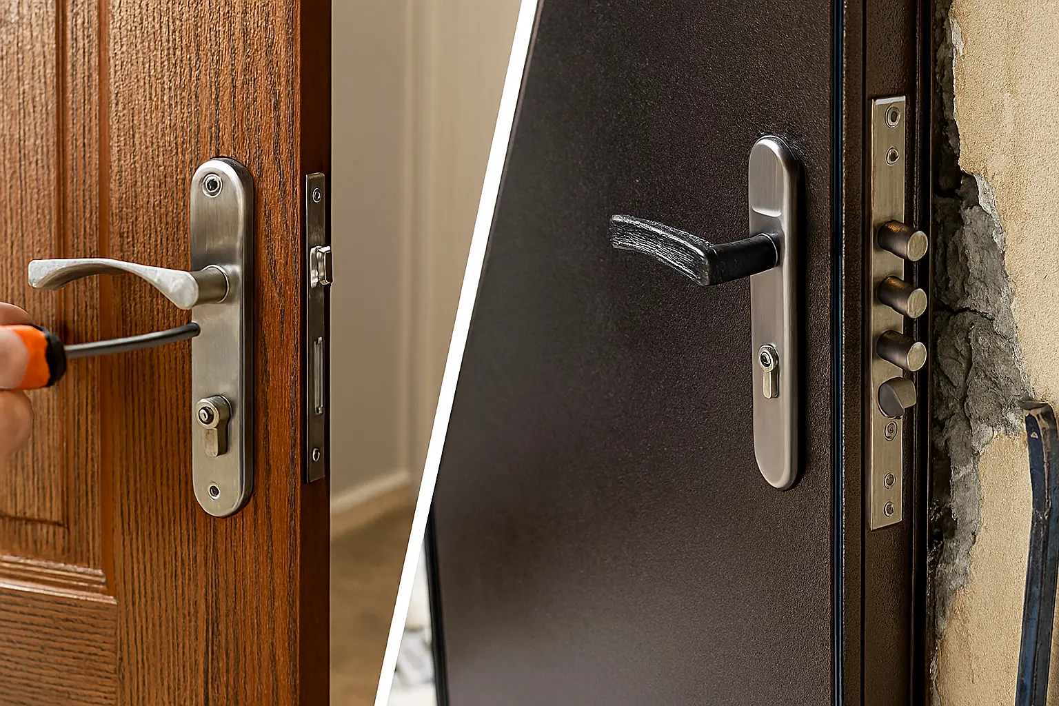 چگونه درب معمولی را بدون تخریب به درب ضد سرقت تبدیل کنیم؟