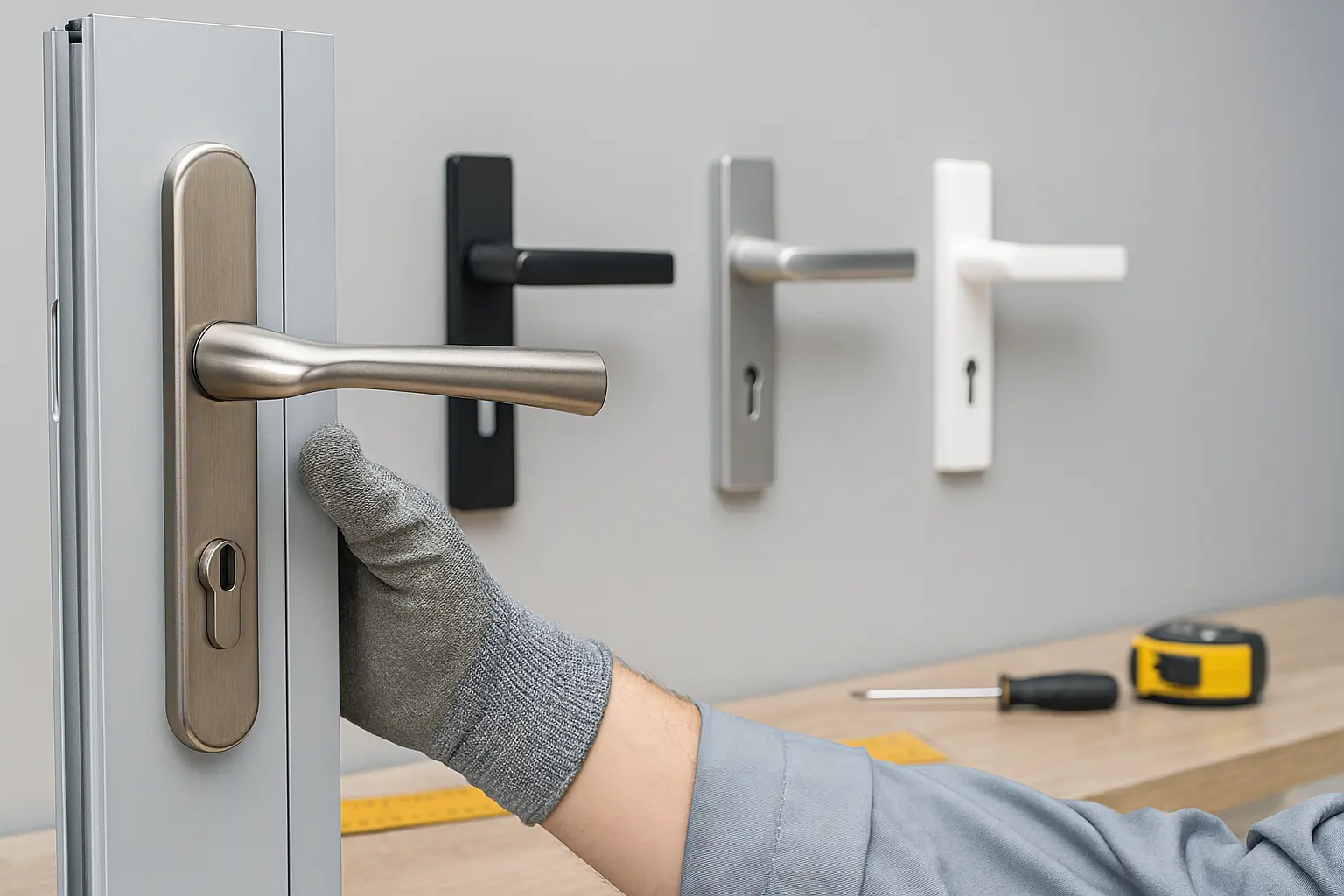 جا انداختن فنر دستگیره درب