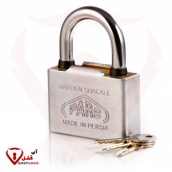 قفل آویز 75SPسوپر برنجی روپوشدار میله 12 با کلید کامپیوتری پارس قفل