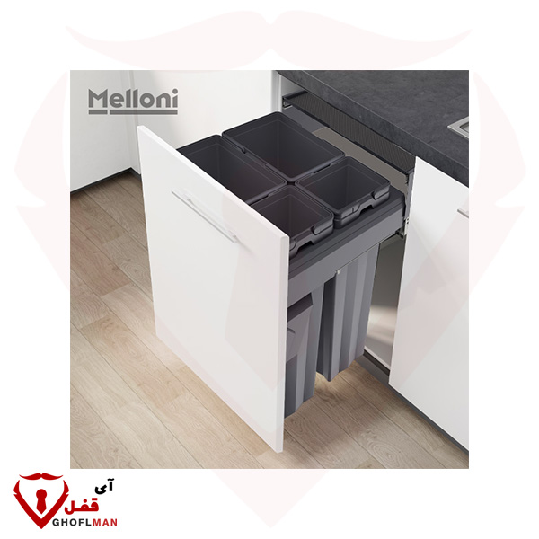 سطل ۴قلو Max Bin کد۹۰۲۲ ملونی MELLONI