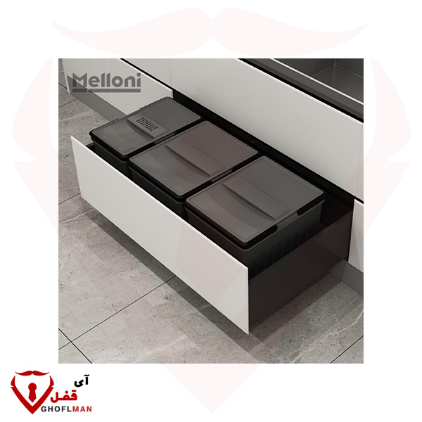 سطل ۳قلو Easy Fit کد ۹۰۳۸ ملونی MELLONI