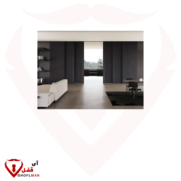 مکانیزم درب های لینکیج برقی مگنتیک سینکرونایز 4 درب متحرک و 2 درب ثابت چوبی متقارن با عرض حداکثر 720 کد: K096 فانتونی FANTONI