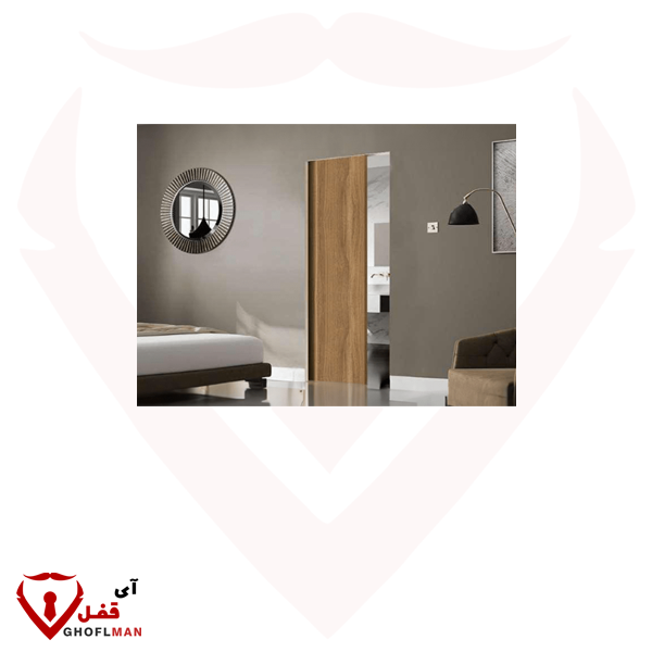 مکانیزم تک درب ریلی برقی بدون پروفیل کف مگنتیک پاکت در چوبی کد: K098 فانتونی FANTONI