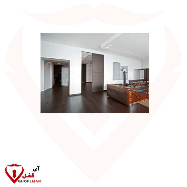 مکانیزم تاپ لاین تک درب چوبی ساختمانی بدون پروفیل کف کد: K101 فانتونی FANTONI