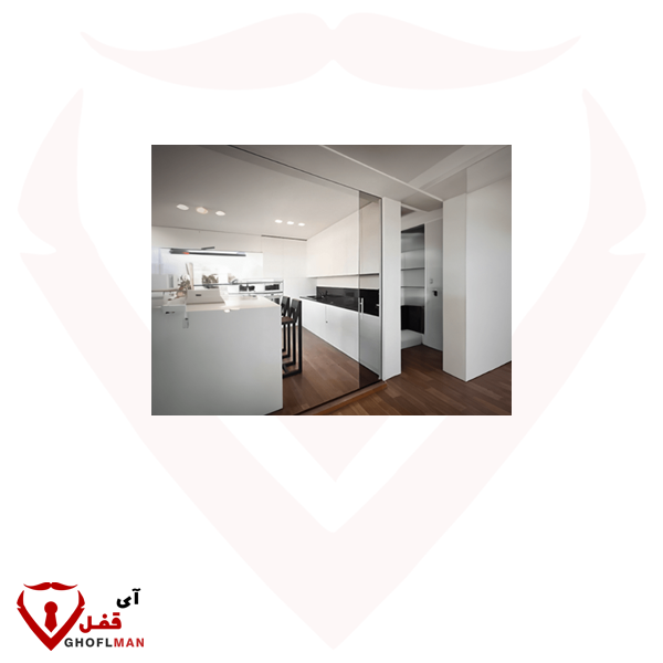 مکانیزم تاپ لاین تک درب شیشه ای بدون پروفیل کف کد: K102 فانتونی FANTONI