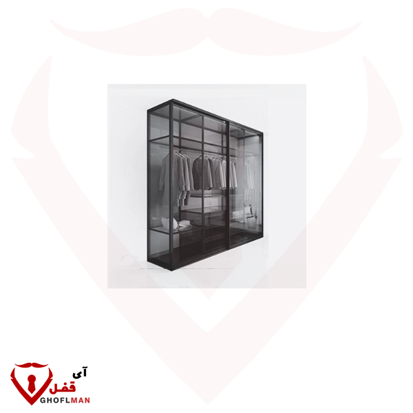 مکانیزم تاپ لاین دو درب با پروفیل آلومینیوم روکار ساختمانی به عرض 240 سانتی متری کد: K225  فانتونی FANTONI