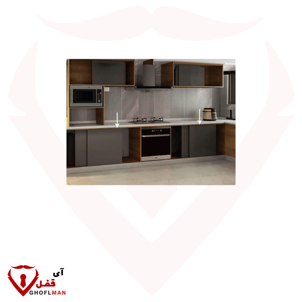 مکانیزم تاپ لاین TM3 دو درب توکارچوبی بدون پروفیل کف با عرض ۲۴۰ کد: K524  فانتونی FANTONI