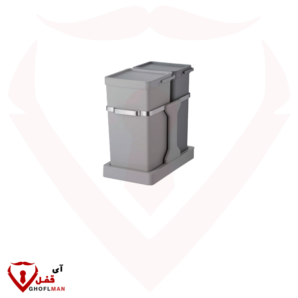 سطل ۲ قلو زیر سینک ریلی کد 9176 ملونی MELLONI