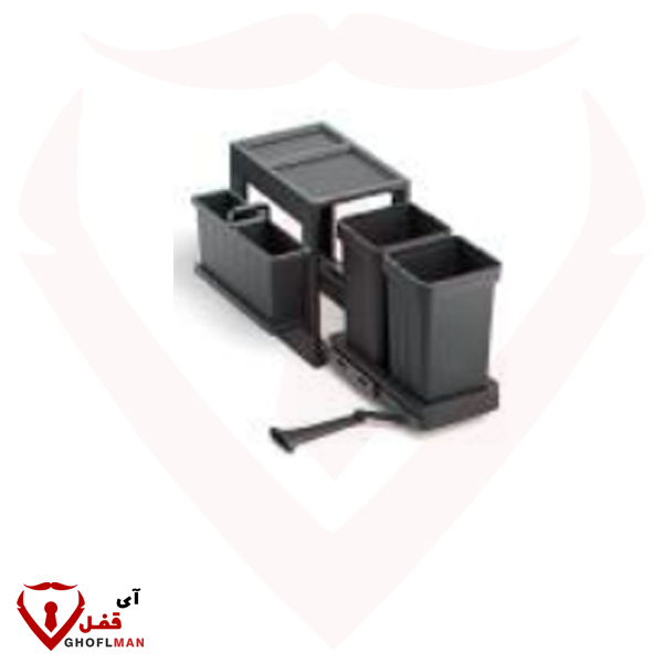 سطل زباله دو مخزن کد 9246 ملونی MELLONI