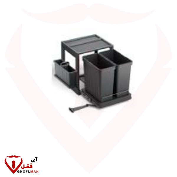 سطل زباله دو مخزن کد 9251 ملونی MELLONI